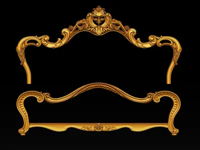  Classic Bed 3D relief models 3D print model