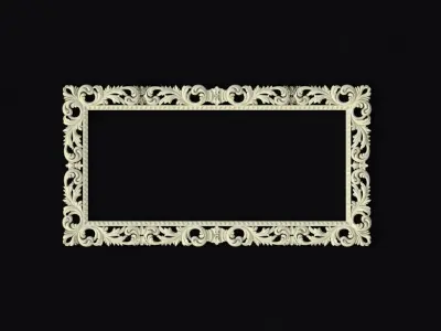 carved mirror 3D model