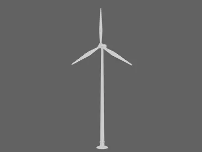 Wind Turbine Rig Low-poly 3D model Low-poly 3D model