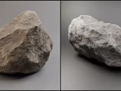 30 Low poly Rock Collection 3D model