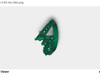 Women Ring With A Diamond Cut Center Stone 3D print model
