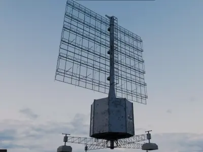 Freya german radar Grau camo 3D model