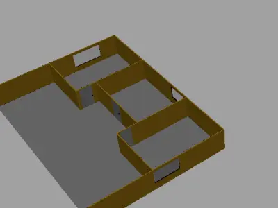 Free Low-Poly House Floor Plan Maya ma and mb and FBX Format Free low-poly 3D model