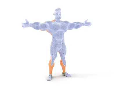 Muscle Hero Character model pack Low-poly 3D model
