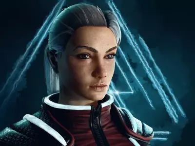 Sci-fi Girl Low-poly 3D model