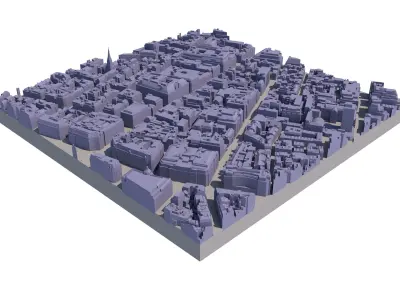 London city tile Level 2 block TQ2981 South West 3D model