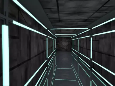 Sci Fi Tunnel 3D model 52