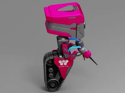 Utility bot  rigged - animated character 3D model