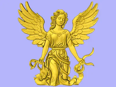 ANJO DE ASAS ABERTAS 3D model