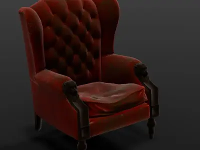 Chair 3D Model Low-poly 3D model