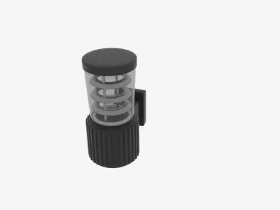 Wall Fence Light Low-poly 3D model