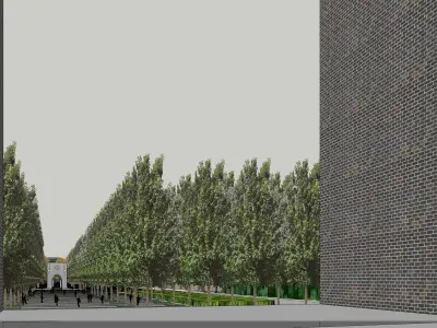 Sketchup Plaza siteplan Complex K4 3D model