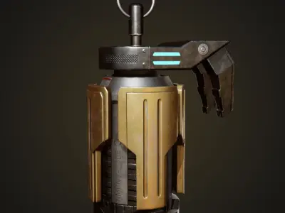 Grenade sci-fi Low-poly 3D model