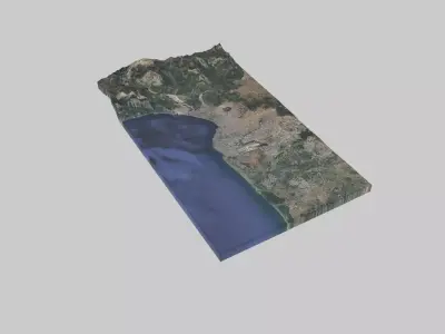 Antalya City Low-poly 3D model