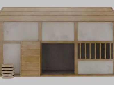Old Japanese House 3D model