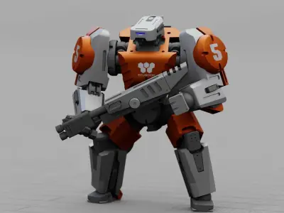 BATTLE DROID CRONOS RIGGED 3D model