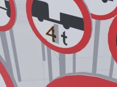 Road Sign Pack - Basic Poland Low-poly 3D model