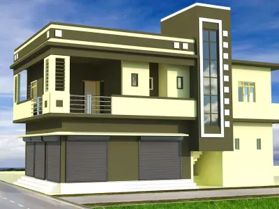 3d elevation residential 3D model