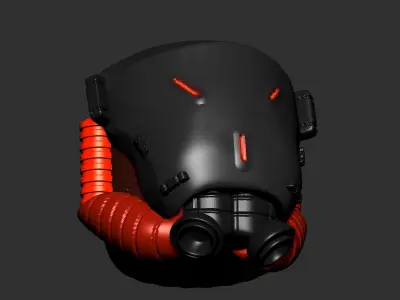 High quality scifi helmet high poly sculpt 3d printable 3D model purchase