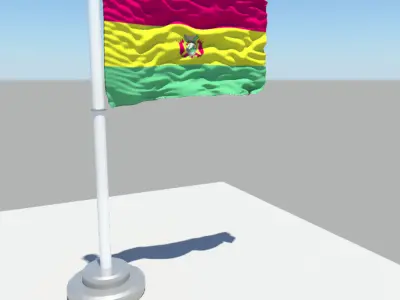 Bolivia flag 3D model