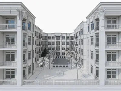 Apartment Complex 04 3D model