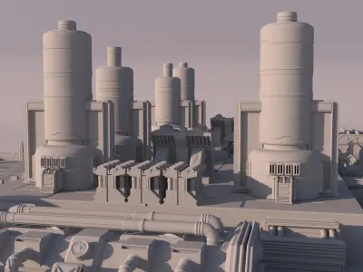 Scifi Factory for 3Dprint 3D print model