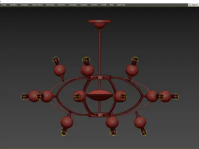 Queen molecule Low-poly 3D model