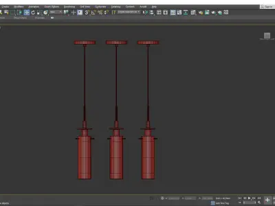 Candle Mini Pendant Light Low-poly 3D model