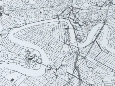 Brisbane Road Network and Streets 3D model