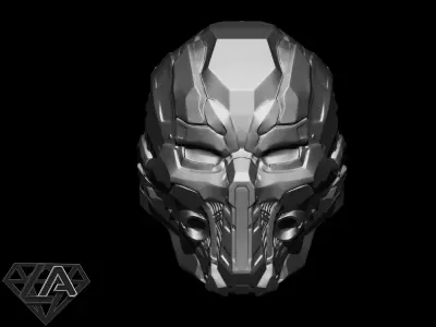  Mortal Kombat X Triborg Smoke Sci fi helmet model 3D print model