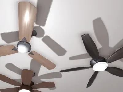 Fans Pack Low-poly 3D model