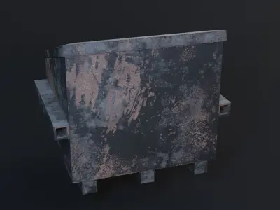 Trash Can - Game Ready - PBR 3D Model Low-poly 3D model