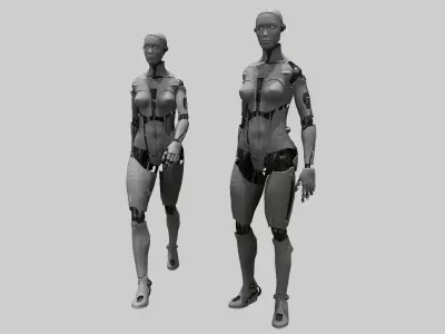 Android Female Low-poly 3D model