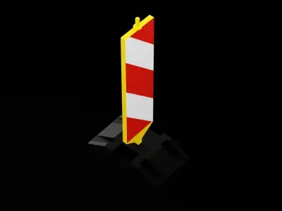 Street Bollard Low-poly 3D model