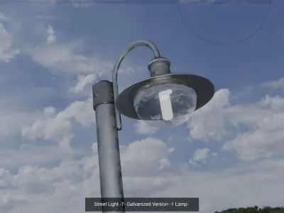 Street Light -7- Galvanized  Version 3D Model Pack
