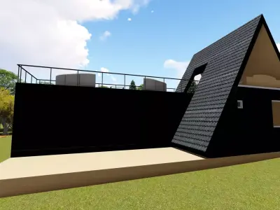 Mountain house design 3D model