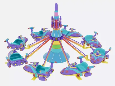 Rocket Carousel 3D model
