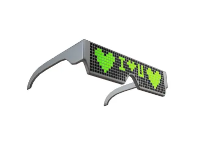 Future Technology Glasses v2 010 Low-poly 3D model