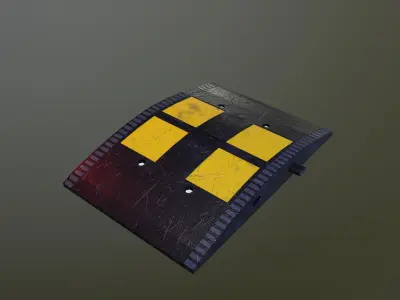  15 game models ready to restrict and block the street  Low-poly 3D model