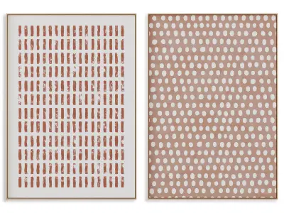 Abstract Painting Frame set 3D model 442