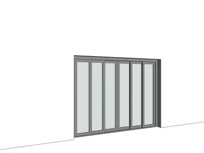 Revit Parametric Sliding Door 3D model