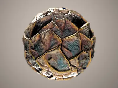 10 Materials Skin Dragon Seamless PBR Volume 8 Texture