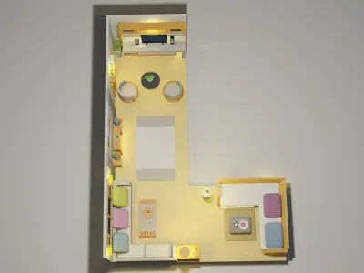 Living room 3D model