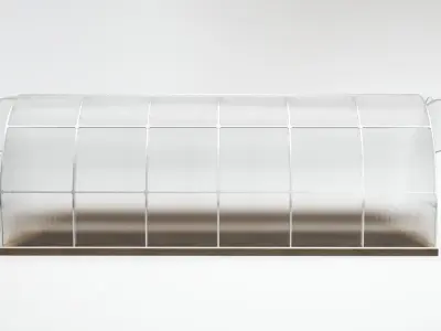 Greenhouse made of clear plastic 3D model