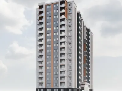 Residential Building 001 3D model