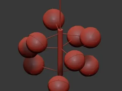 BRASS OPALINE GLASS 3D model