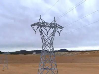 ELECTRIC TOWER-NEW Low-poly 3D model