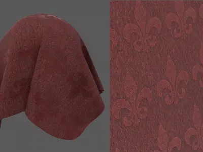 Ornamental Fabric SBSAR  and Texture Maps Texture