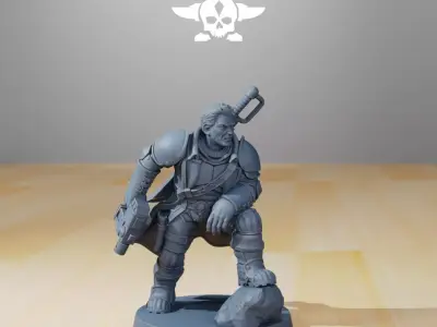 GrimGuard Colonel Mikhail 3D print model