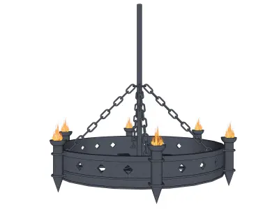 chandelier 09 3D model purchase